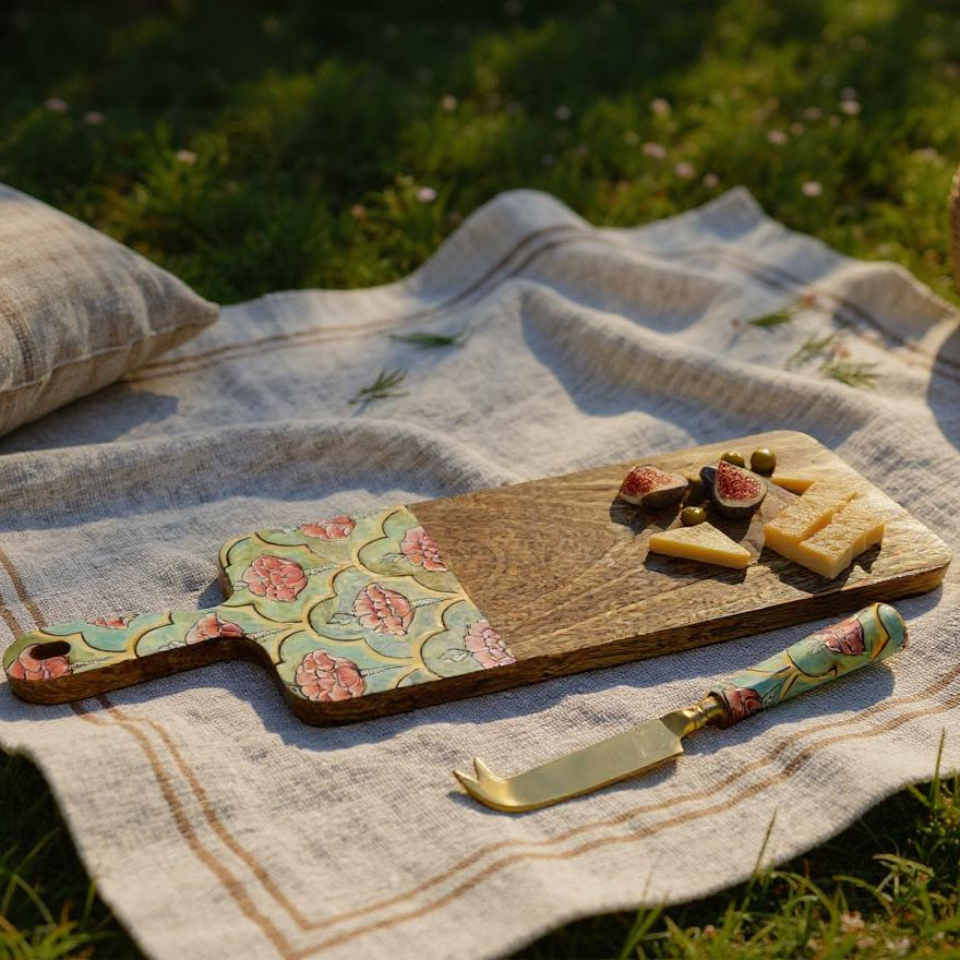 Cheese Board Set - Mughal Blossom