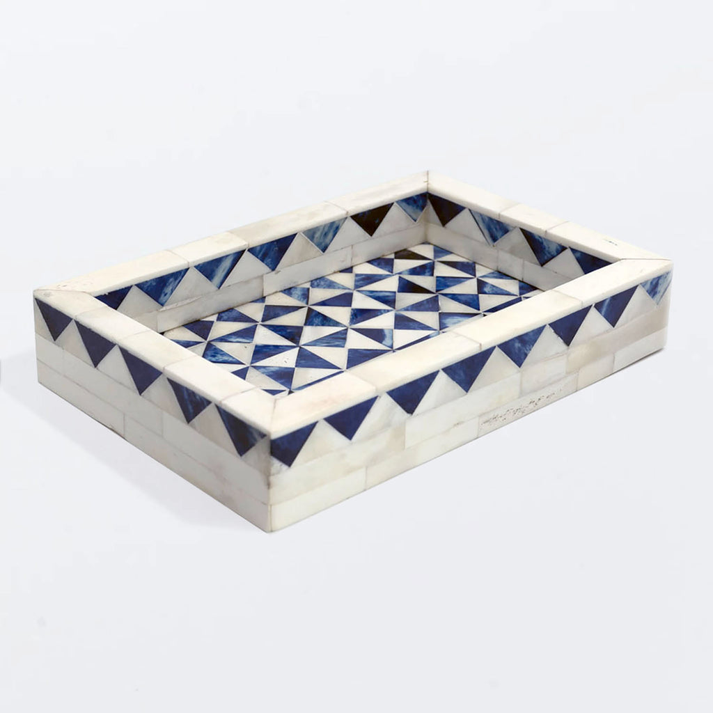 Bone Inlay Triangle Pattern Tray