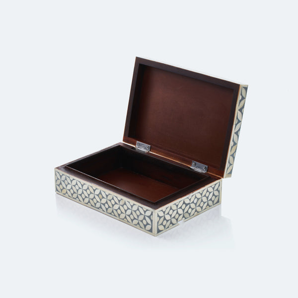 Geometric Pattern Box - Grey