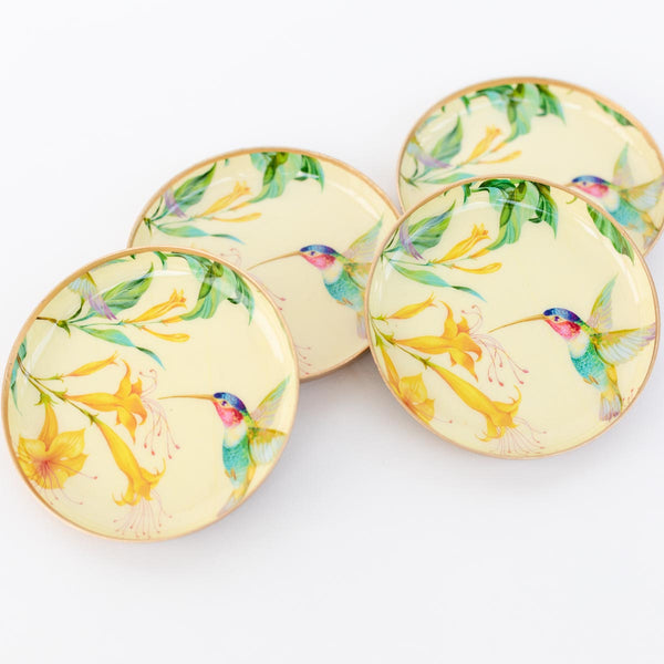 Metal Coasters - Humming Bird (Set of 4)