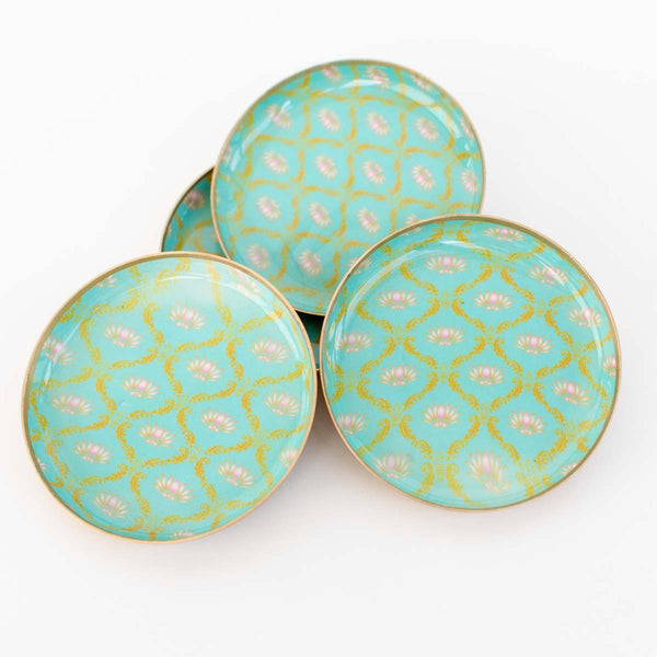 Metal Coasters - Lotus (Set of 4)