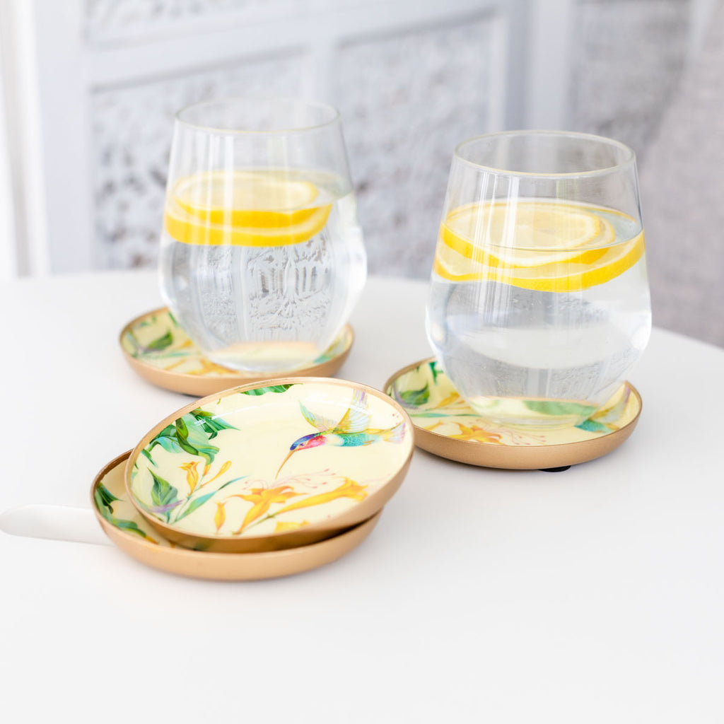 Metal Coasters - Humming Bird (Set of 4)