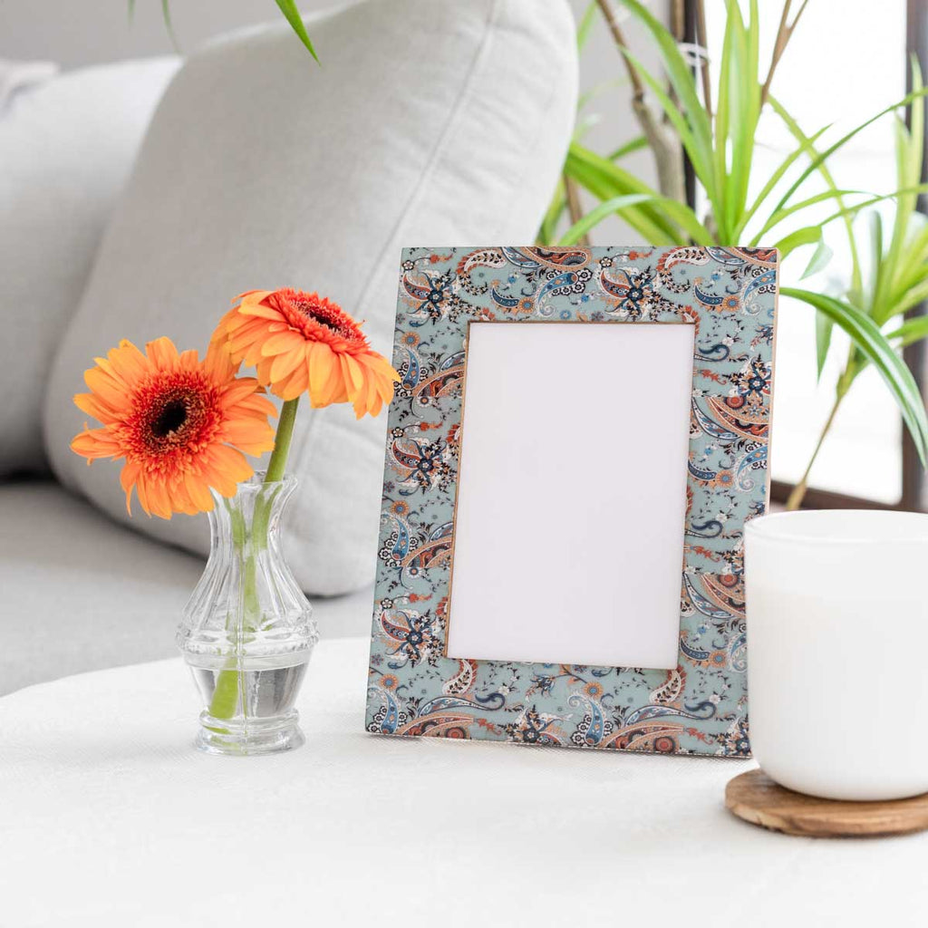 Photo Frame - Blue Paisley