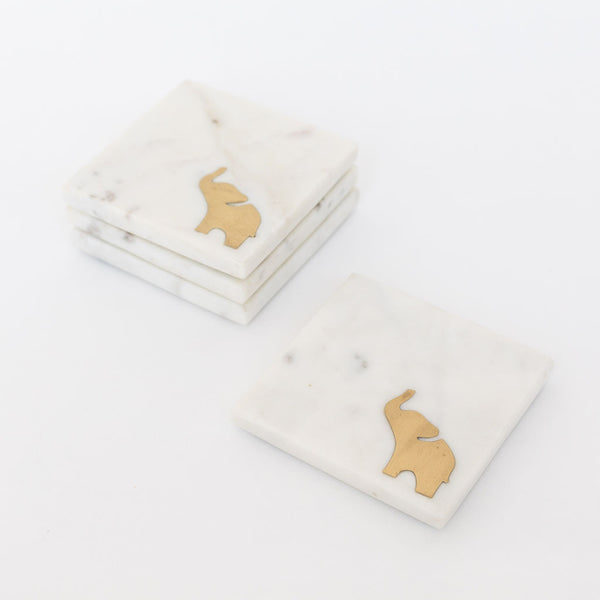 Marble Coasters - Elephant (Set of 4)