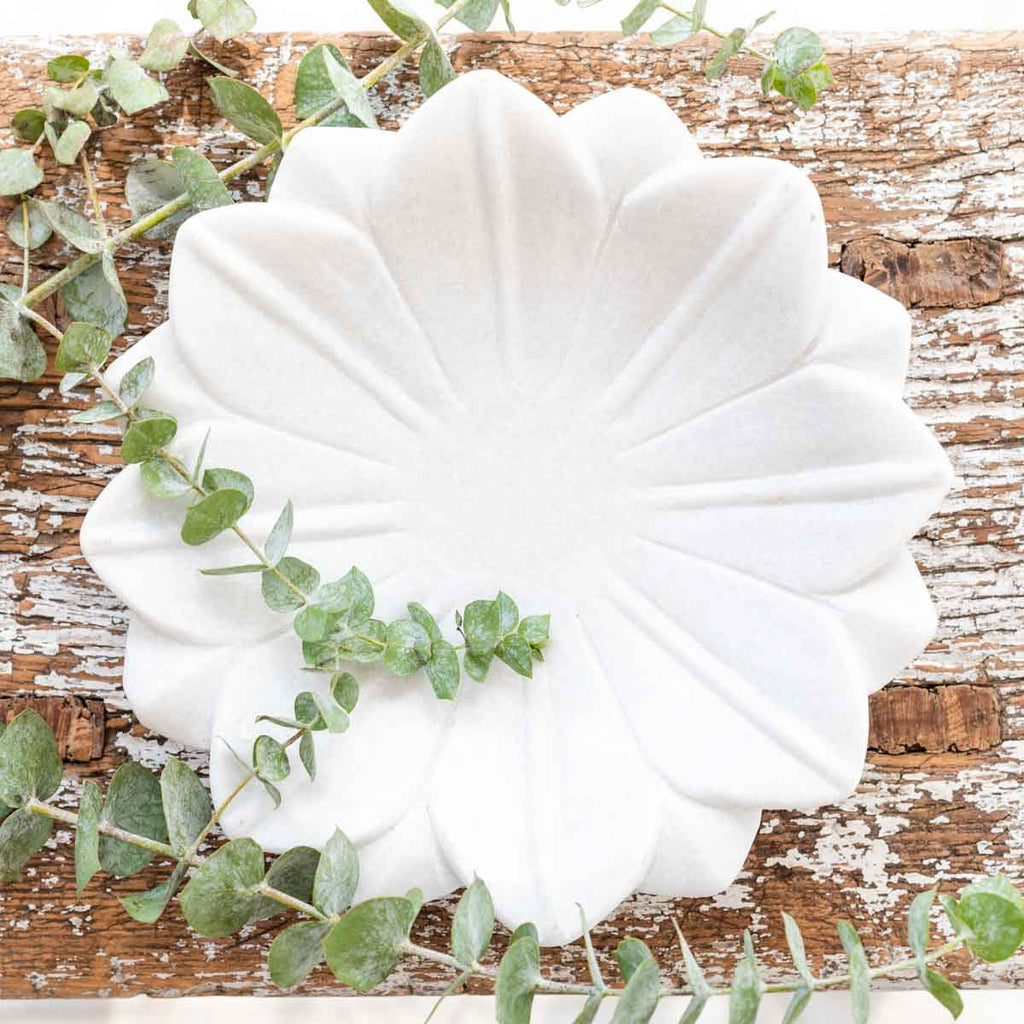 Marble Lotus Plate