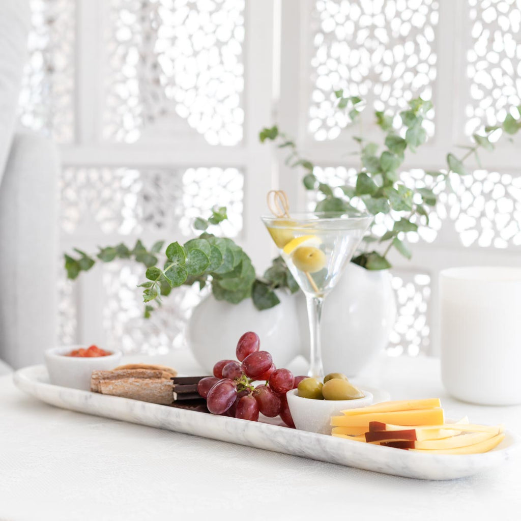 Marble Snack Platter Set