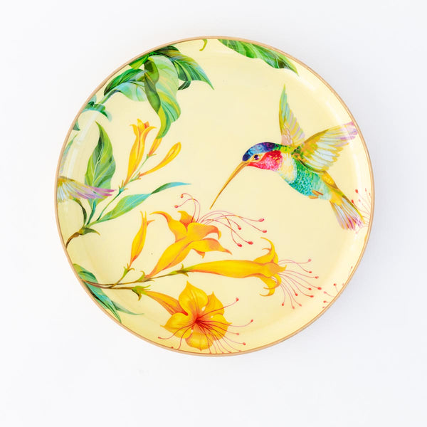 Metal Serving Tray - Humming Bird