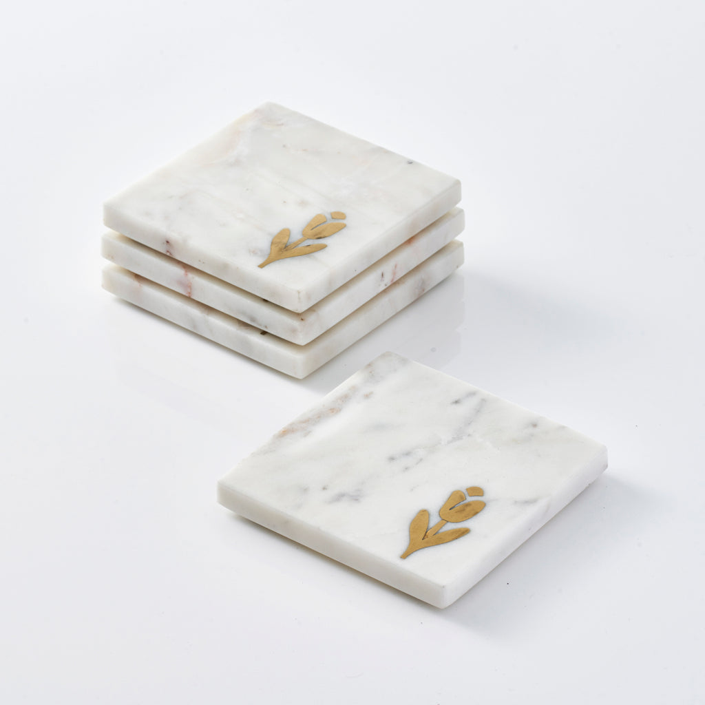 Marble Coasters - Tulip (Set of 4)