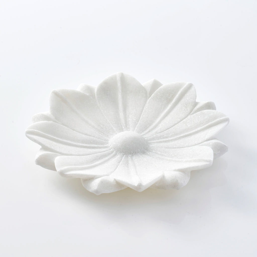 Marble Lotus Plate - Raw