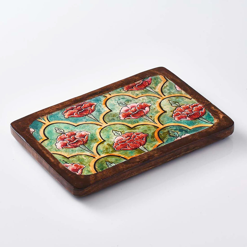 Mini Serving Tray - Mughal Blossom